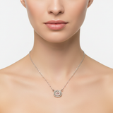 Woman wearing Morganite Necklace