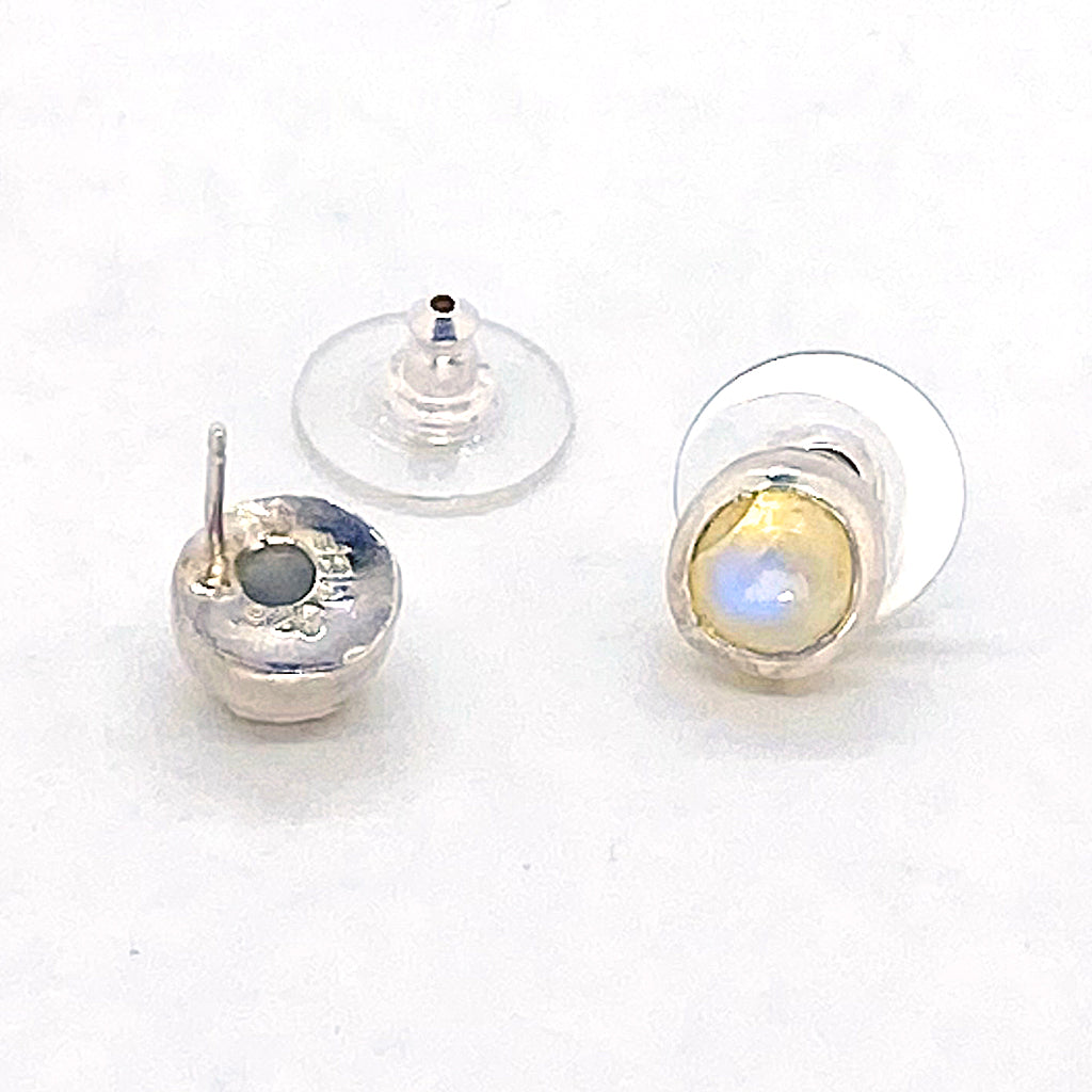 Rainbow Moonstone Post earrings