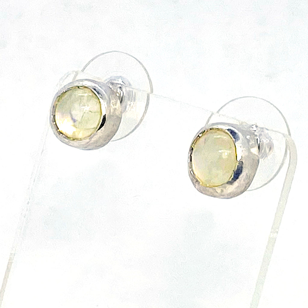 Rainbow Moonstone Post earrings