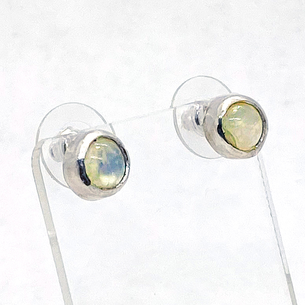 Rainbow Moonstone Post earrings