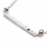 Balance Bar Sapphire & Diamonds Pendant