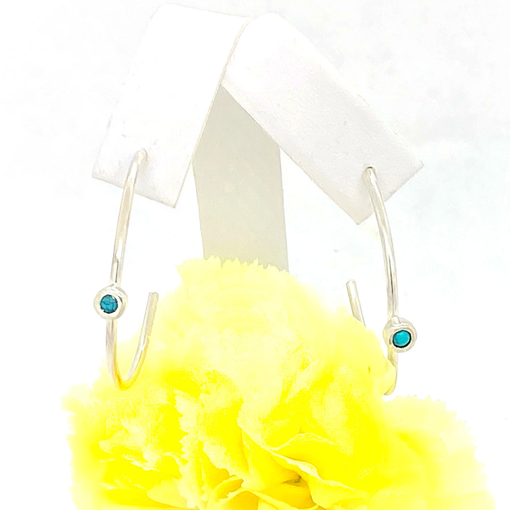 Open Hoops Turquoise
