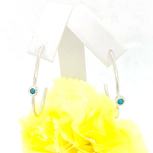 Open Hoops Turquoise