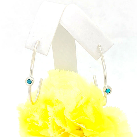 Open Hoops Turquoise